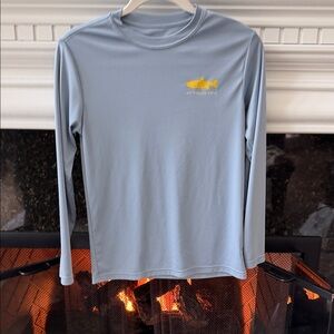 Southern Tide Blue Long Sleeve with Colorful Fish Design